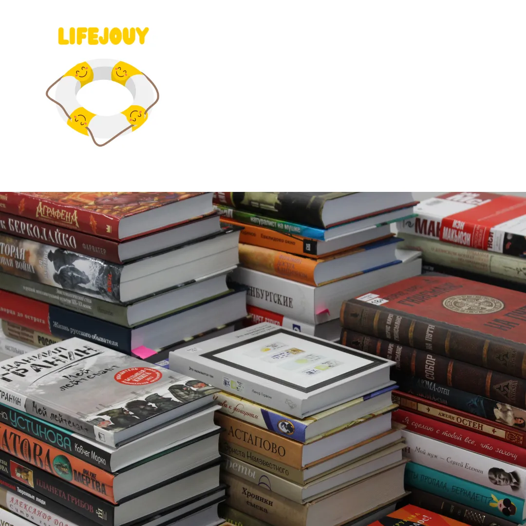 Stacks of second-hand books